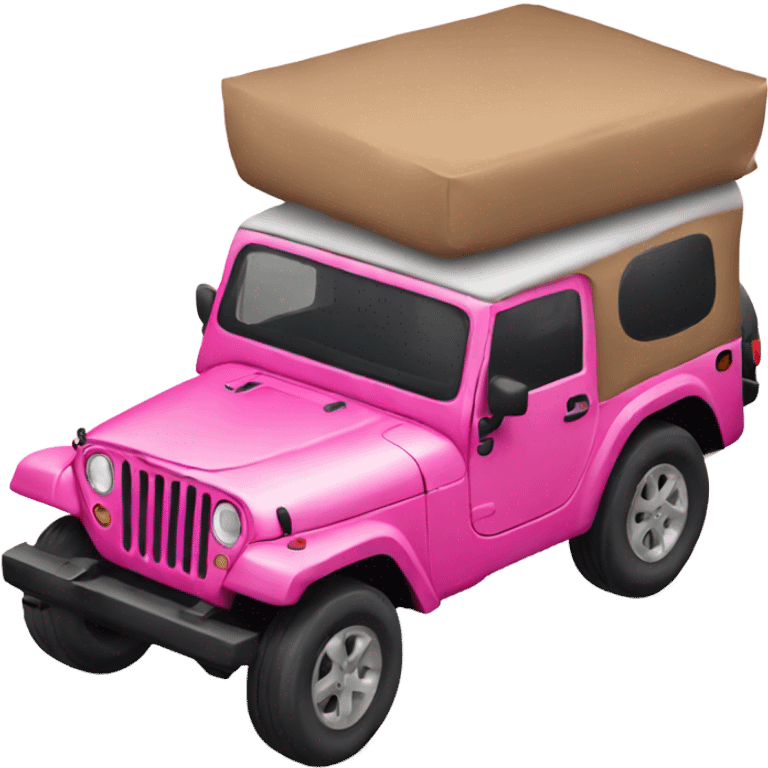 Pink jeep emoji