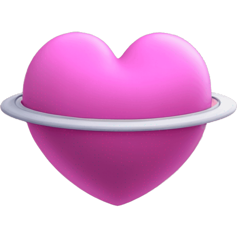 pink heart shape Saturn emoji