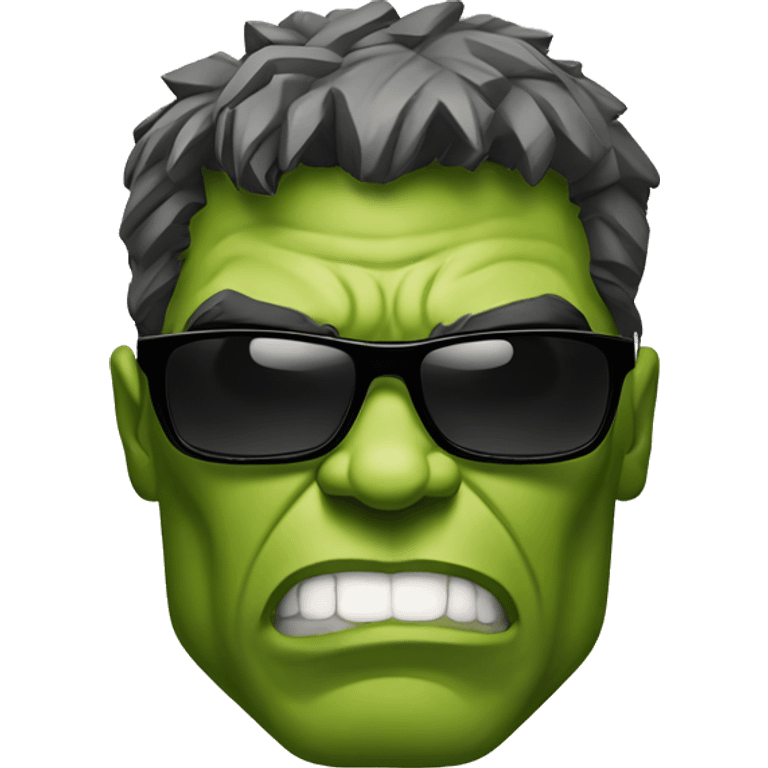 Hulk with sunglasses emoji