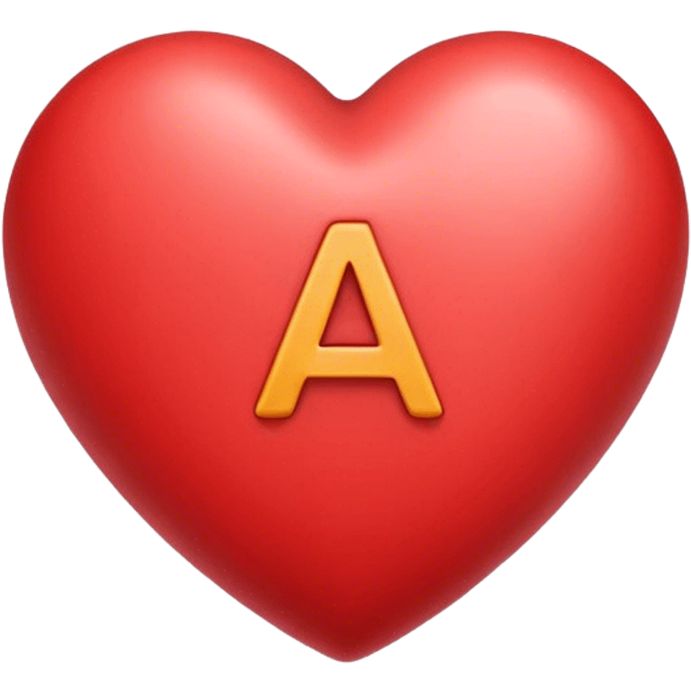 heart wth letter A emoji