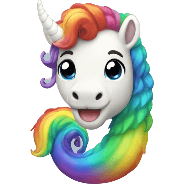 Rainbow mermicorn emoji