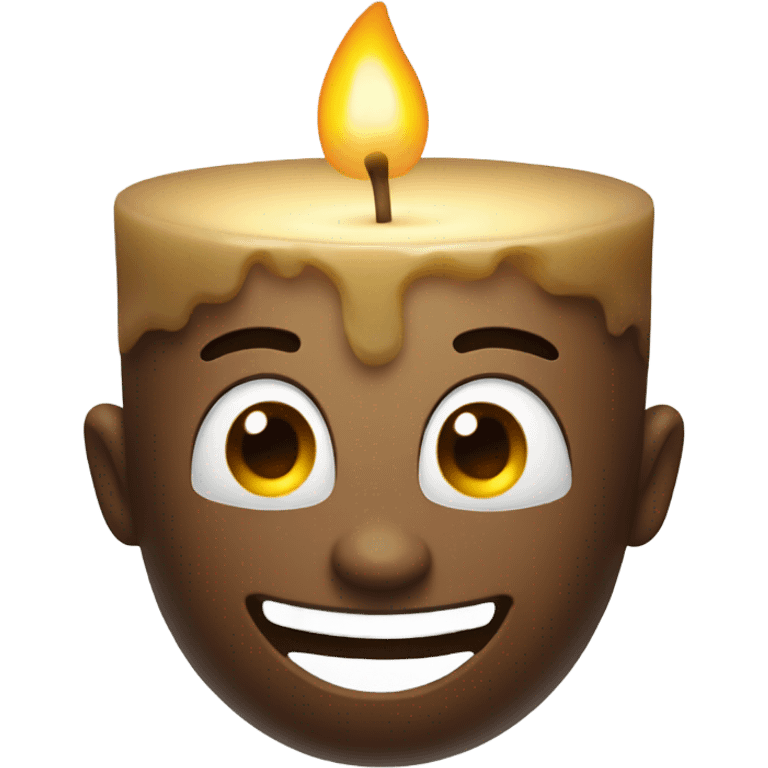 Smiling candle  emoji