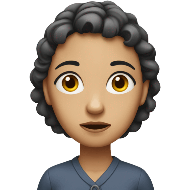 anxious looking woman emoji