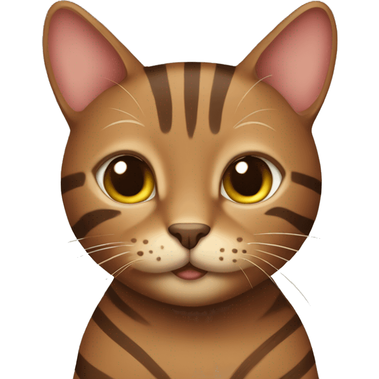 Brown cat with stripes  emoji