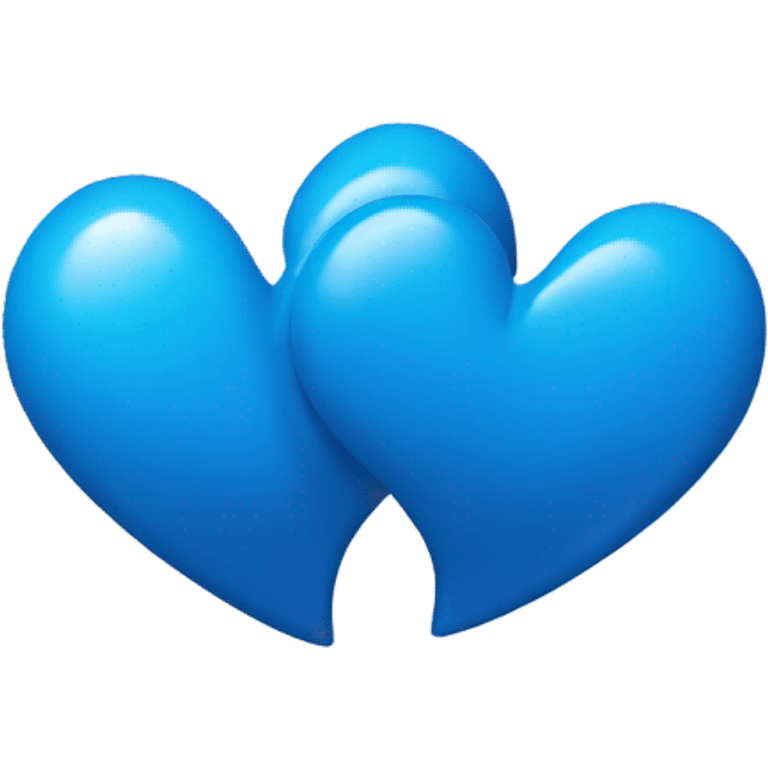 Dos corazones azules  emoji