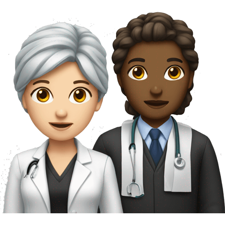 Lawyer and doctor girls emoji