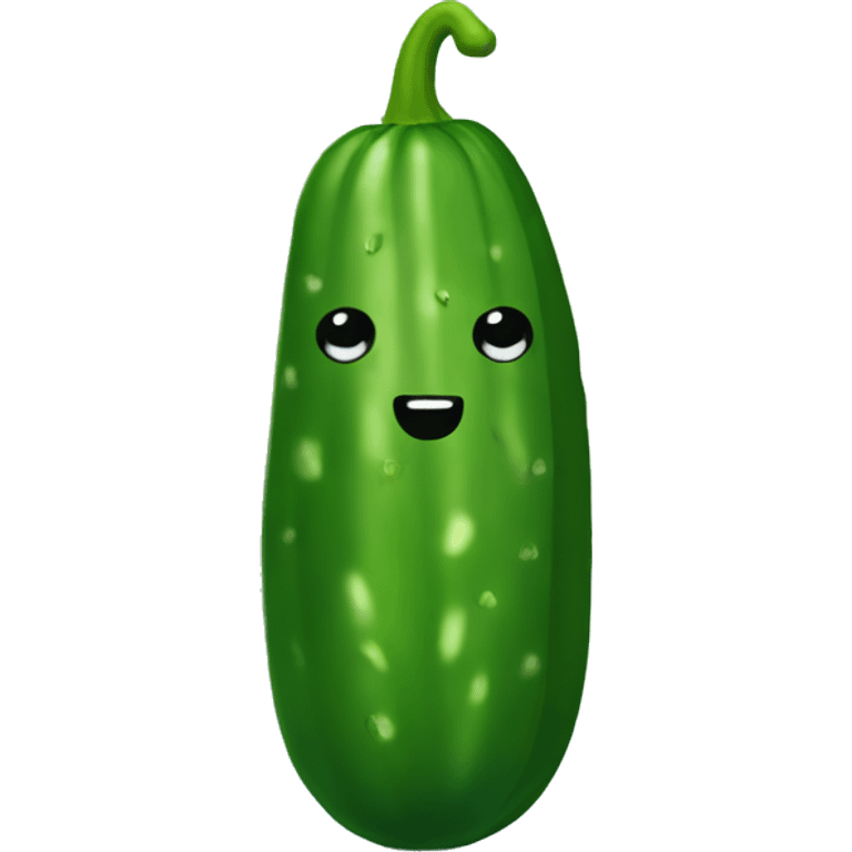 a cucumber sitting in a beautiful valley emoji