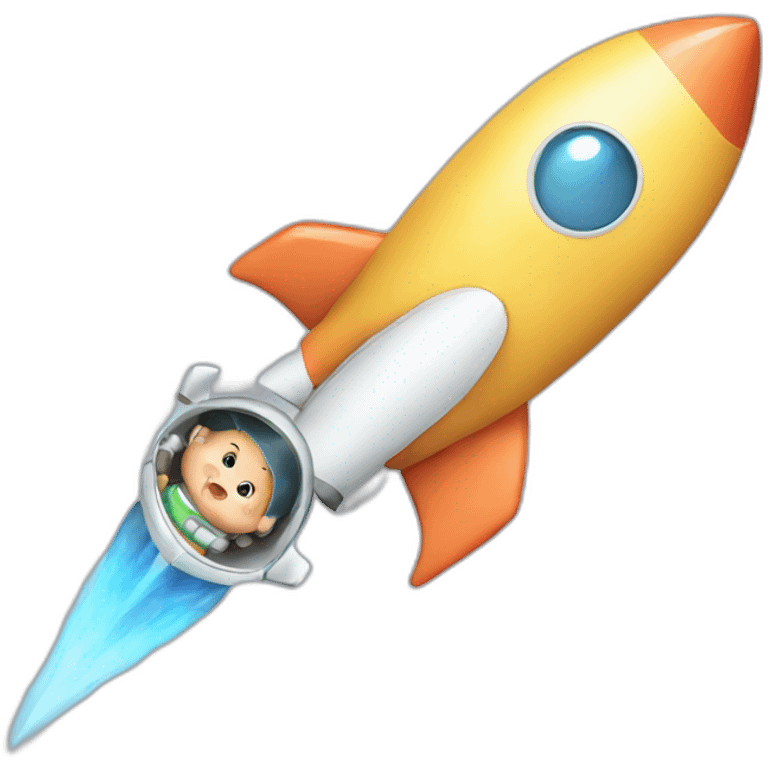 baby on rocket emoji