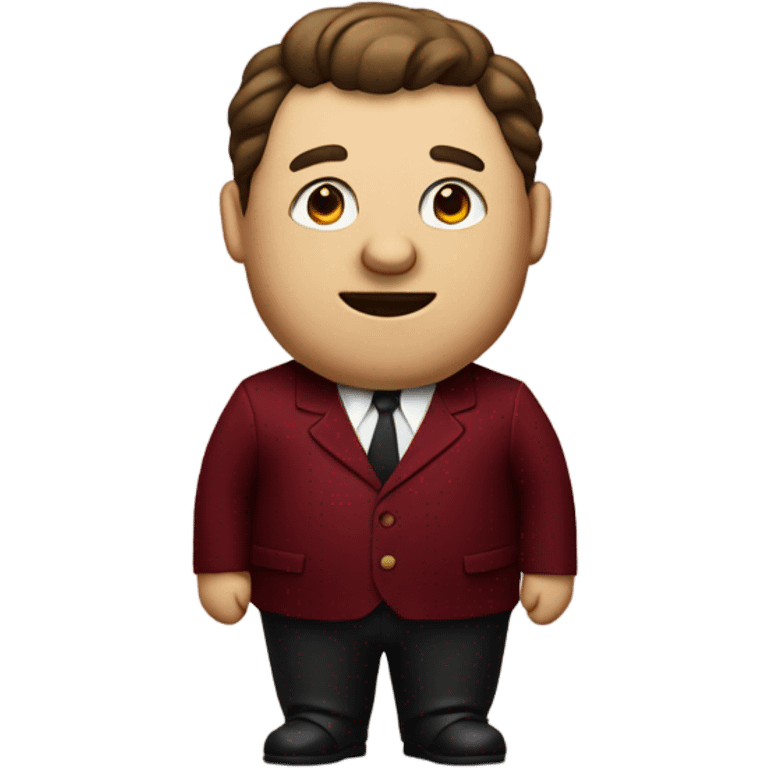 fat banker in dark red velvet suit emoji