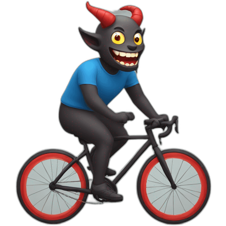 Happy Demon cycling emoji