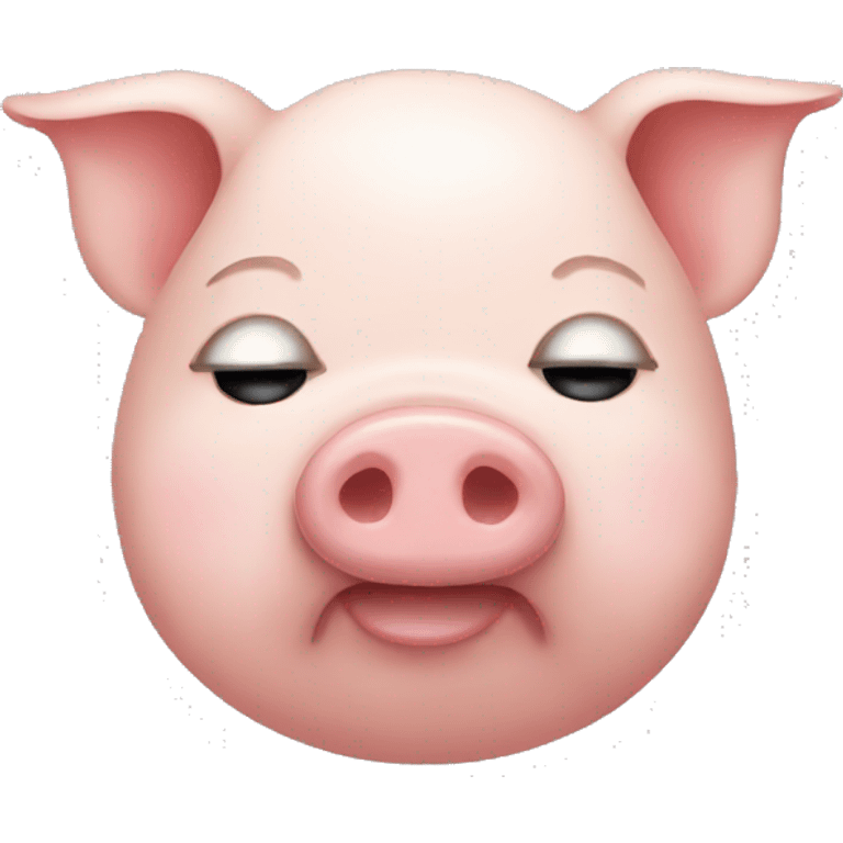 Sleepy pig emoji