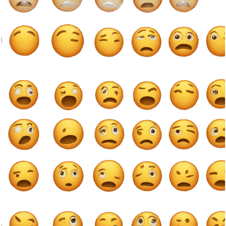 3d emoji of sad face yellow-orange emoji