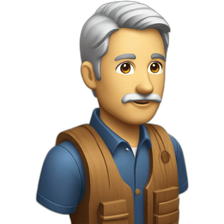 isometric woodworking teacher emoji