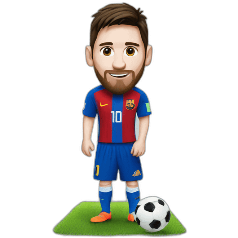 messi with world cup emoji