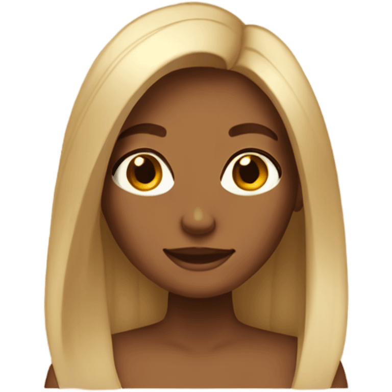 Tan girl with long hair emoji