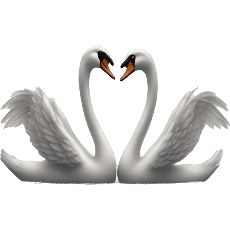 Swan couple love emoji