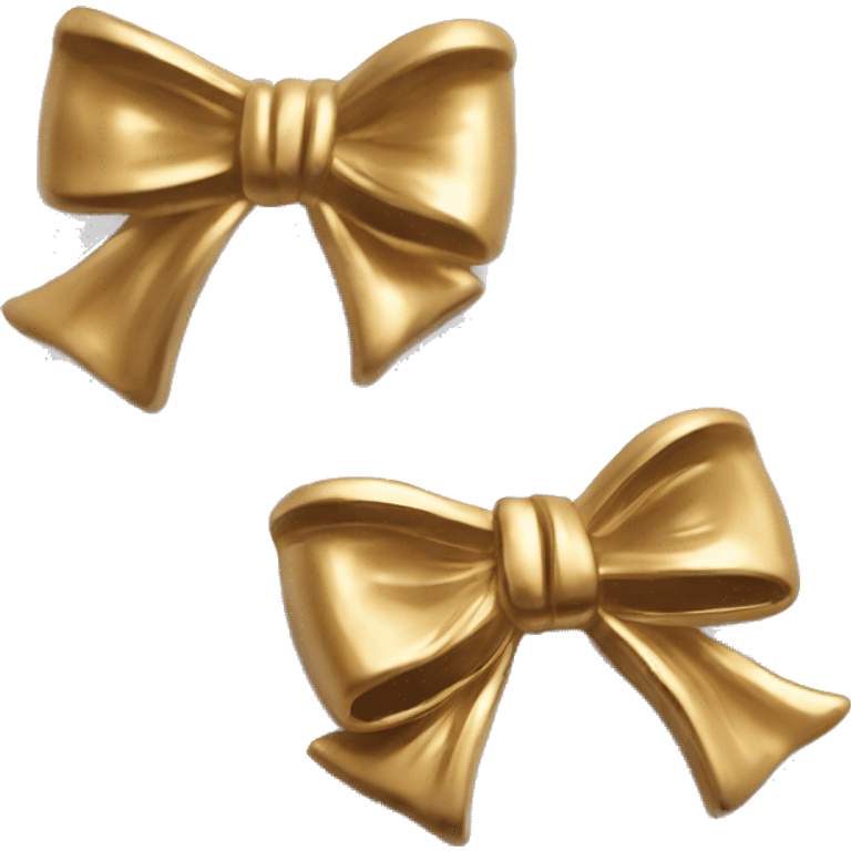 gold bow earrings emoji