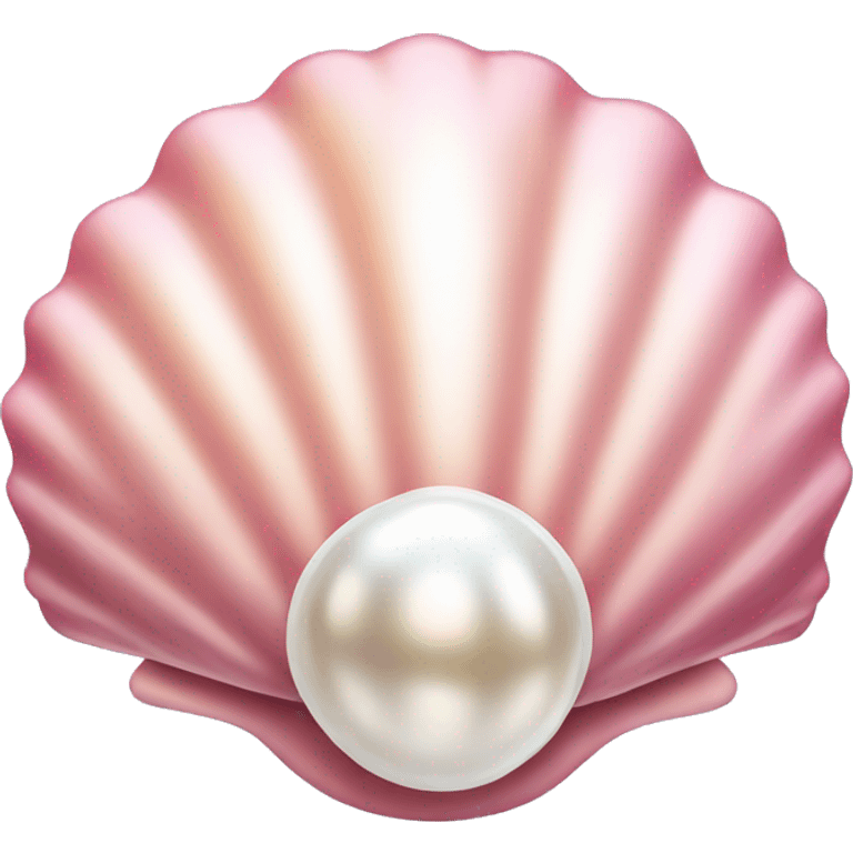 Pretty Pink shell with pearl inside emoji