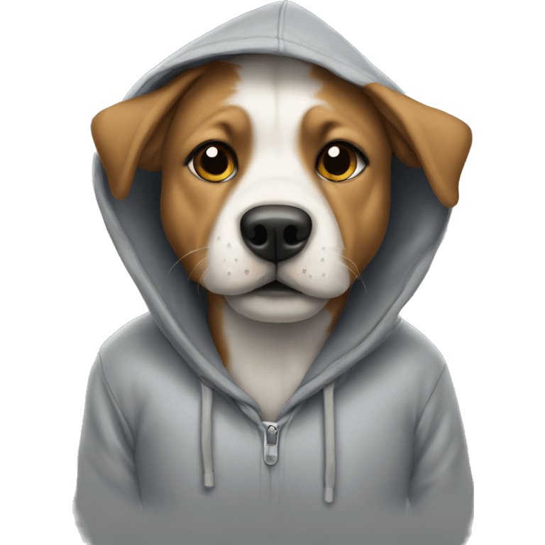 dog wearing a hoodie  emoji