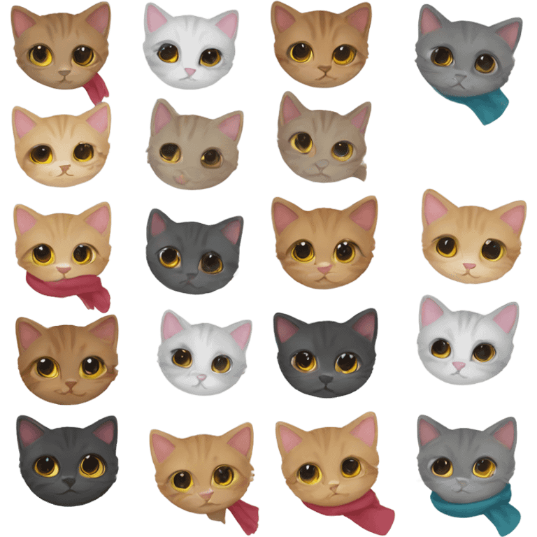 Kittens is scarves  emoji