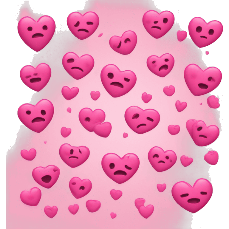 Happy cry feeling loved pink hearts emoji