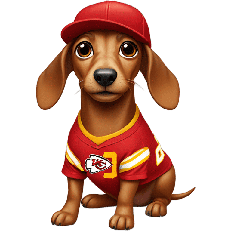 Wiener dog chiefs fan emoji