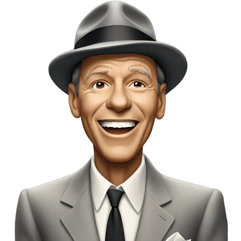 frank sinatra singing with his hat on emoji