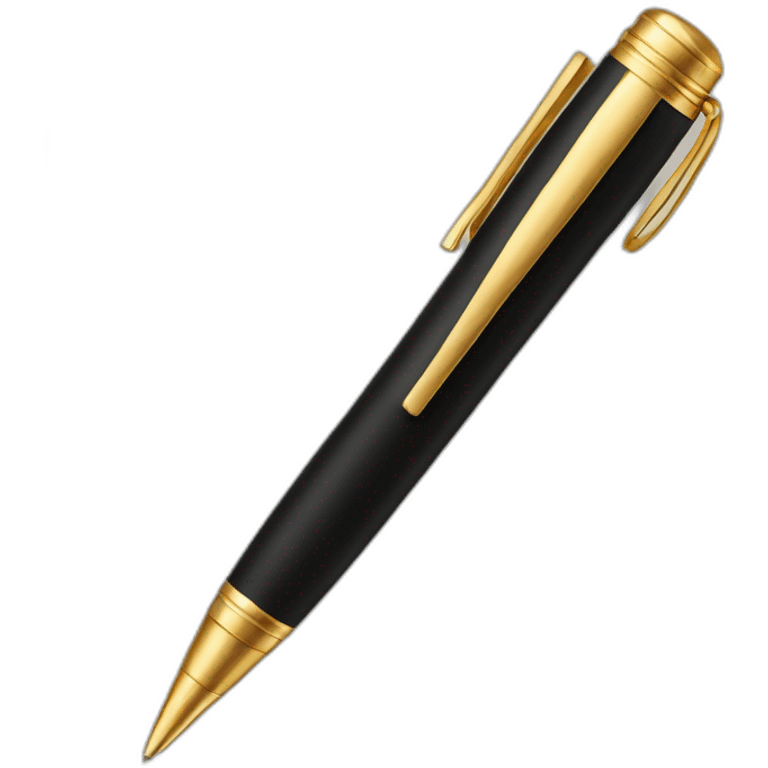 gold and black old pen emoji