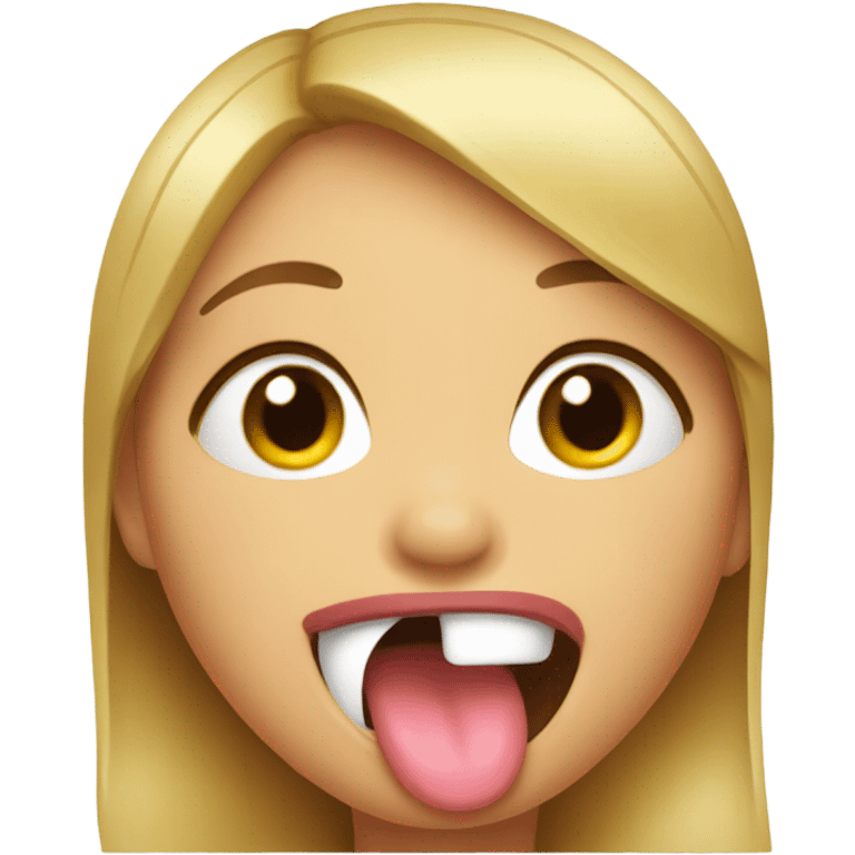 Girl shaking her tongue  emoji