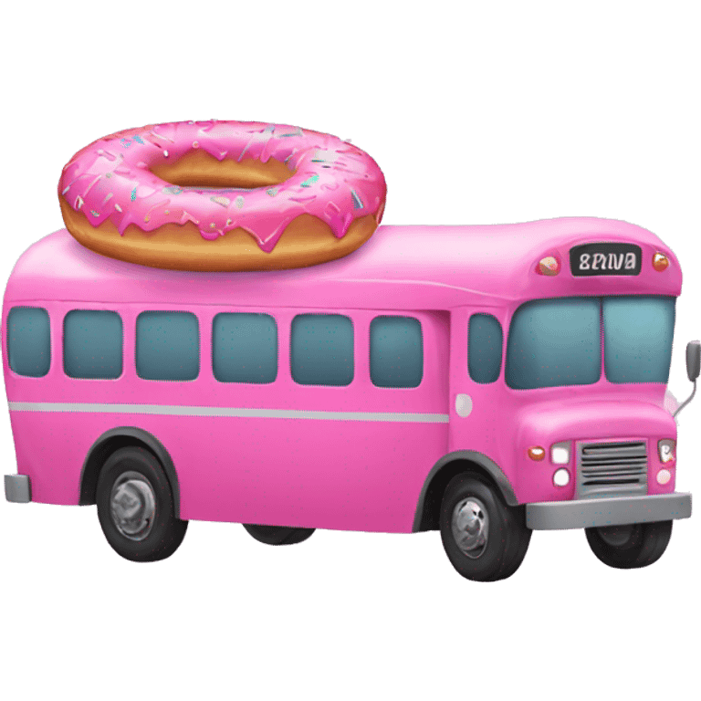 Pink Donut Bus  emoji