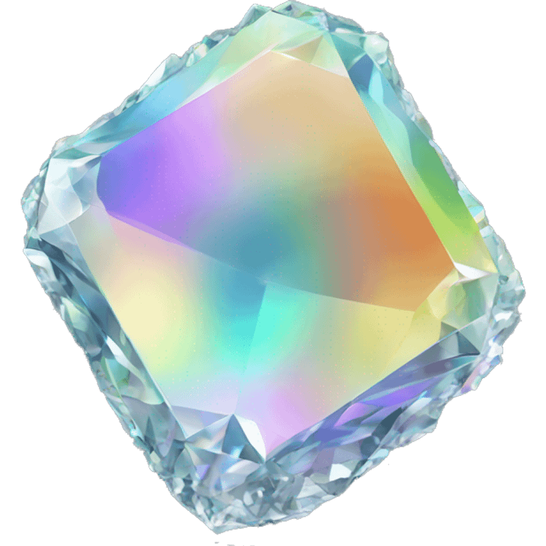 56-carat iridescent diamond crystal cluster emoji