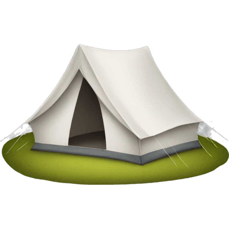 White camping tent emoji