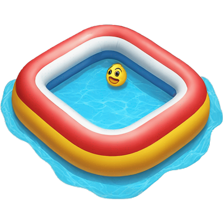 Piscine gonflable blee emoji