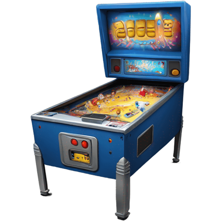 pinball machine with a lit birthday candle on top emoji