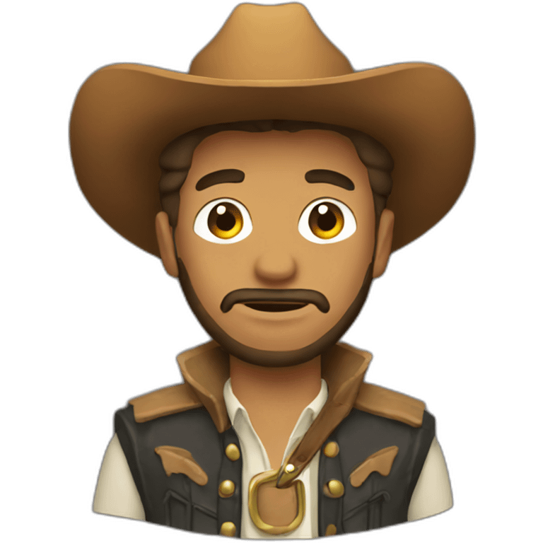 Glue covered cowboy emoji