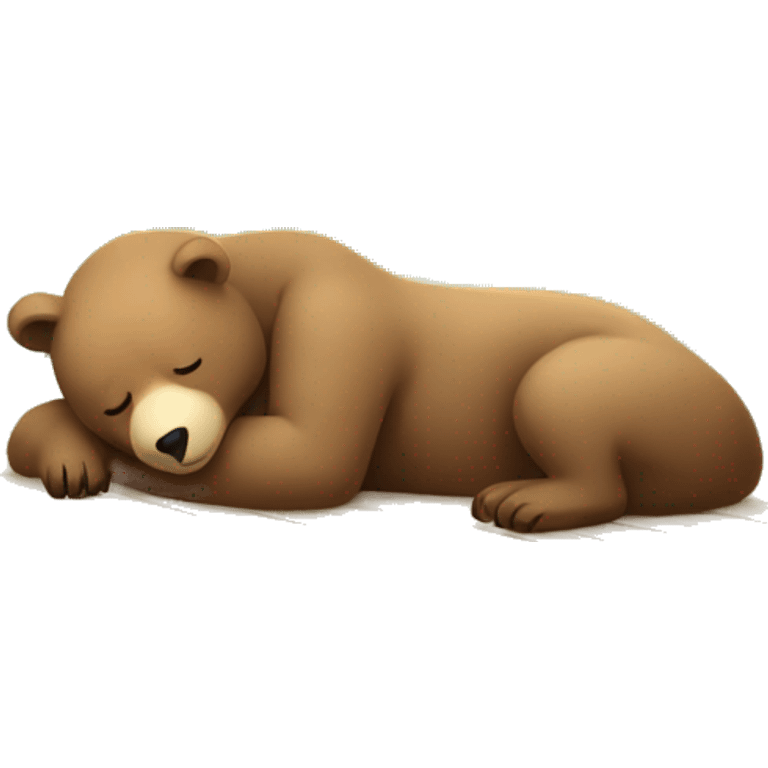 Bear sleeping on picnic table emoji