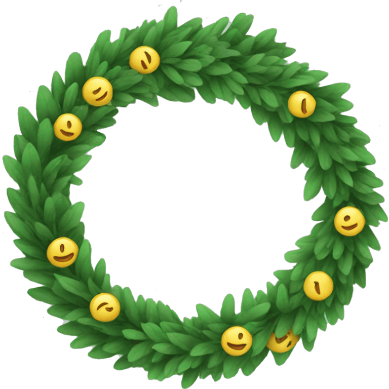 Green wreath emoji