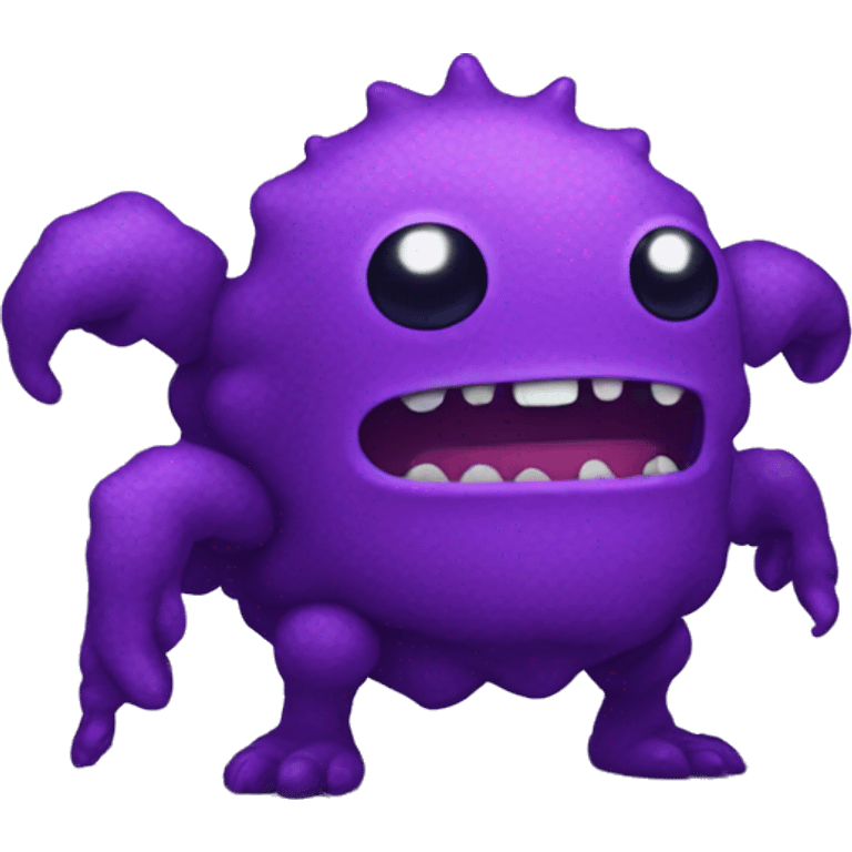 a strange purple creature pixel emoji