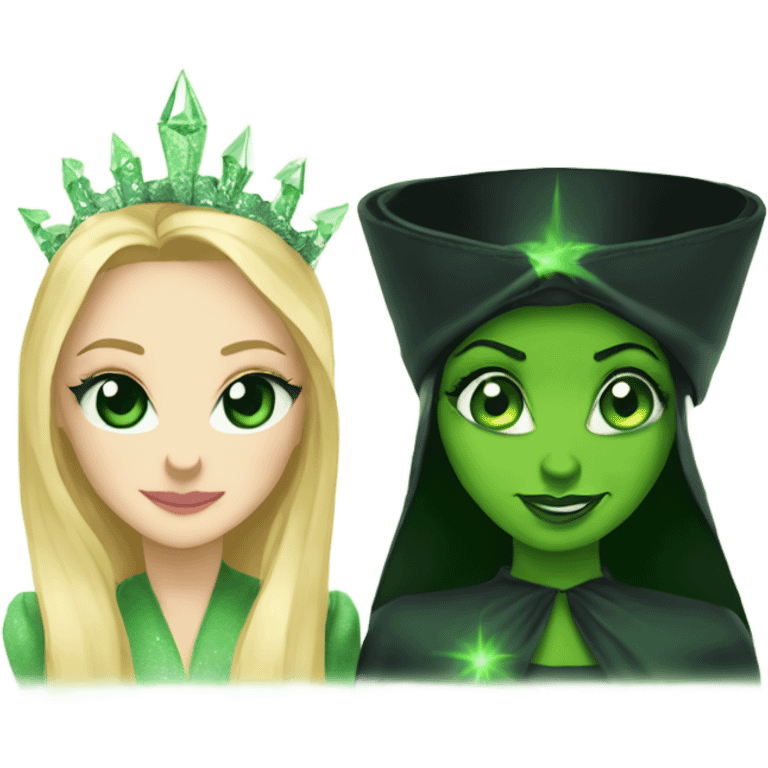 Glinda and elphaba from wicked emoji