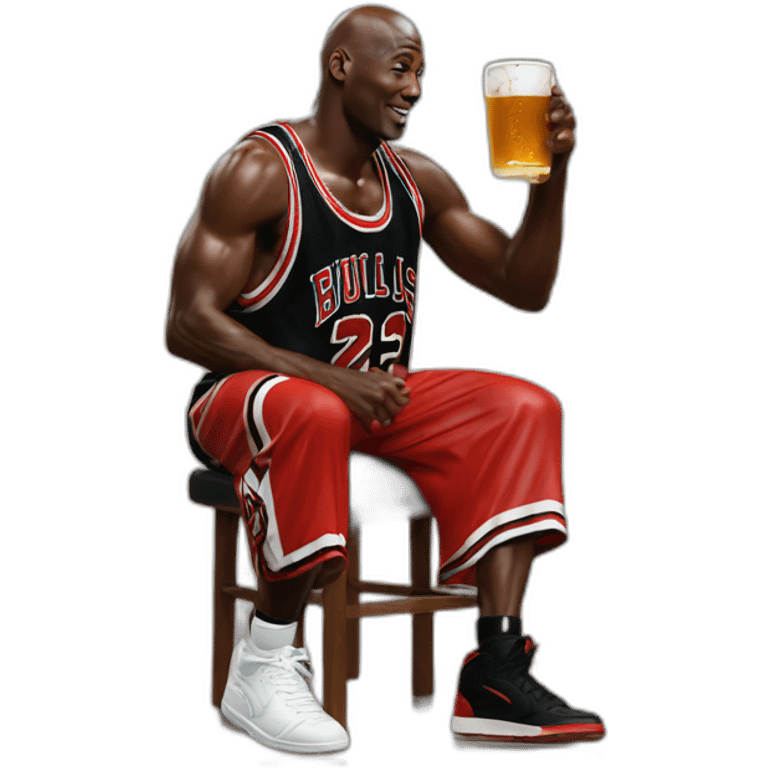 Michael Jordan drinks thé beer emoji