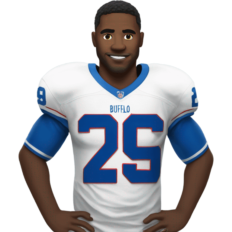 Buffalo wearing a Deon sanders jersey emoji