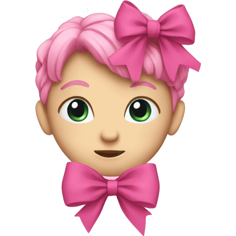 A pink bow emoji