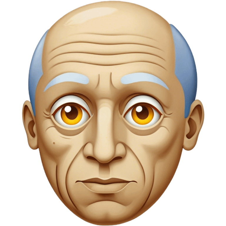 Cinematic Realistic Pablo Picasso Portrait Emoji, depicted as a visionary artist with abstract expressive features and a creative aura, rendered with rich textures and dynamic artistic lighting that captures his revolutionary spirit. emoji