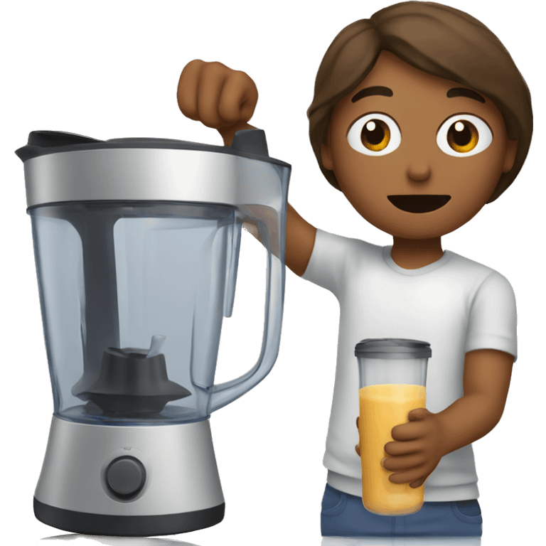 Person drinking blender emoji