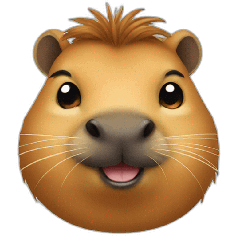 Capivara with a moustache emoji