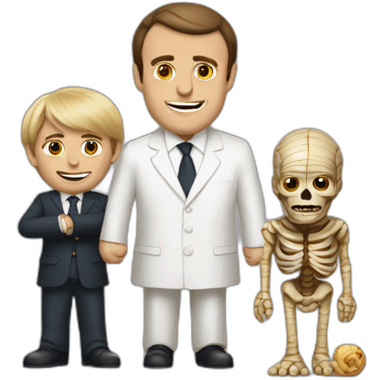 emmanuel macron with a mummy emoji