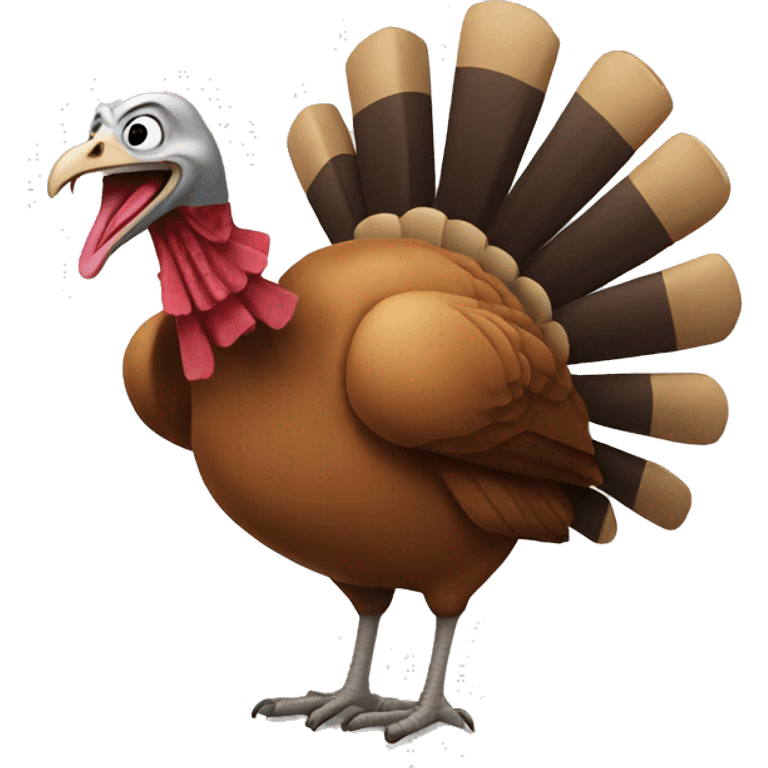 Laughing turkey emoji