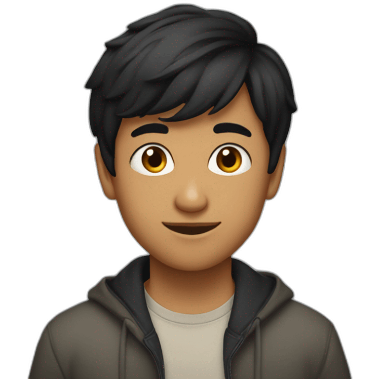 kiran divvela boy with short black hair emoji