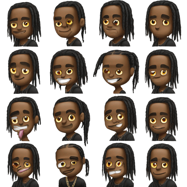 Iconic Lil-Wayne Candid Weezy style depicted as Hardcore Alternative Rockstar emoji