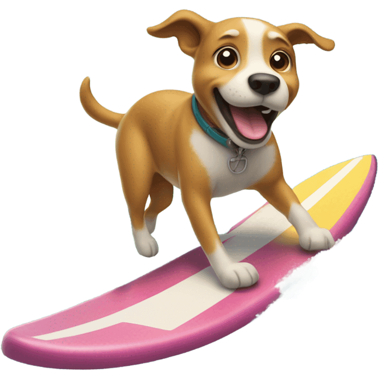 Dog surfing emoji